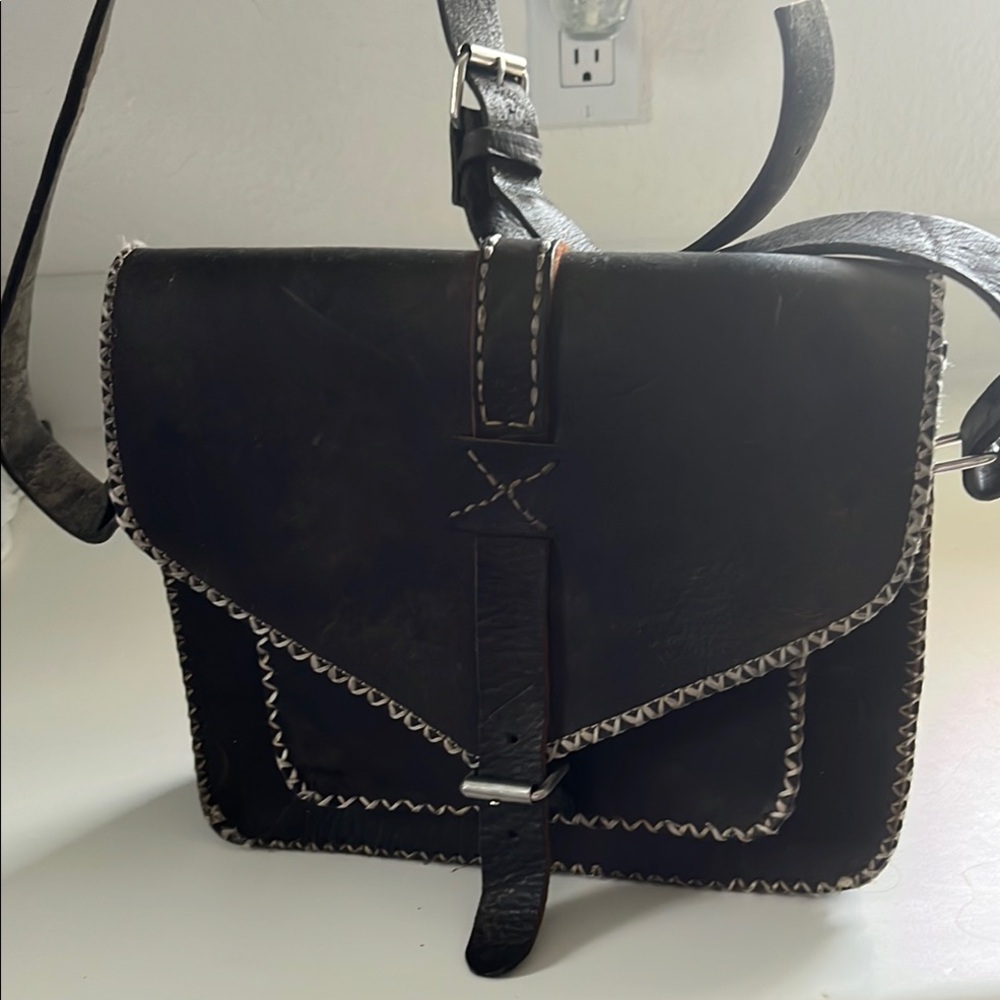 Brown Leather Crossbody Bag